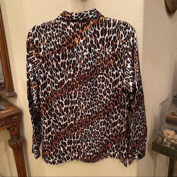 BETSEY JOHNSON Leopard Print 2-Piece Pajama Set Top and Bottom Size Medium - Picture 3 of 11